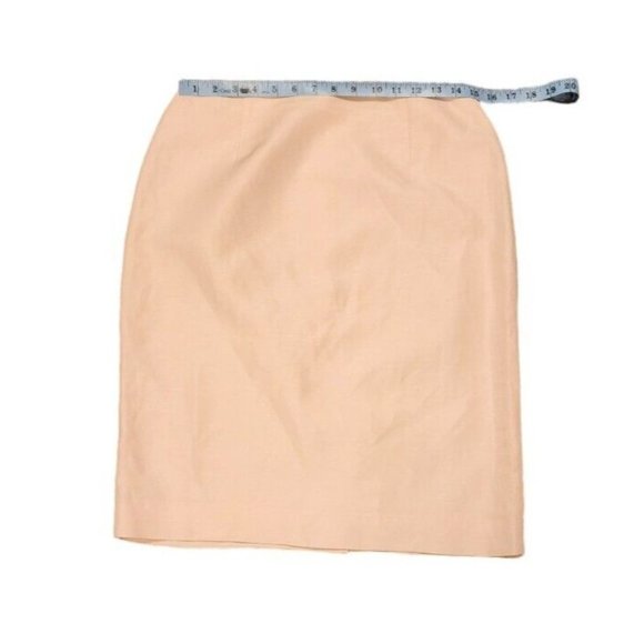 Vtg Oscar de la Renta Skirt Sz 8 Blazer Sz 6 Pale Pink Silk Linen Skirt Suit - Picture 10 of 15